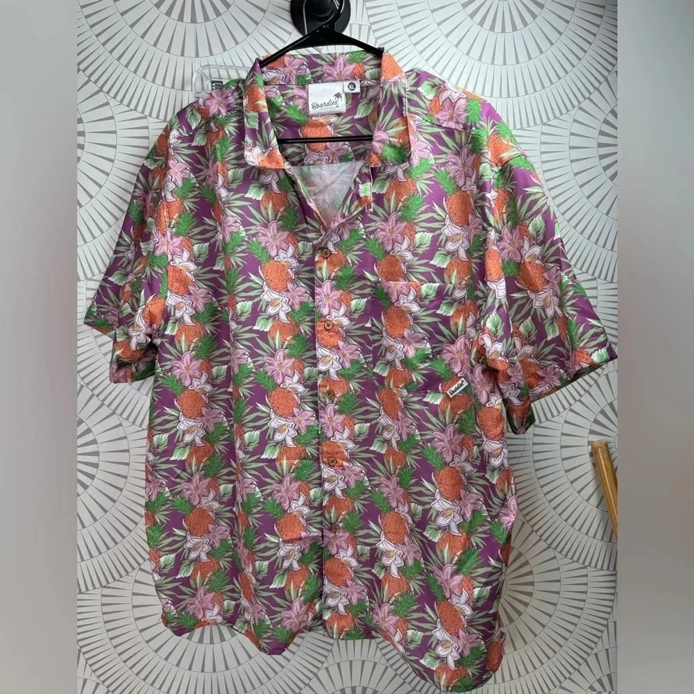Boardies Aloha Open Collar Button Down Shirt‎ Men’s Size XL
